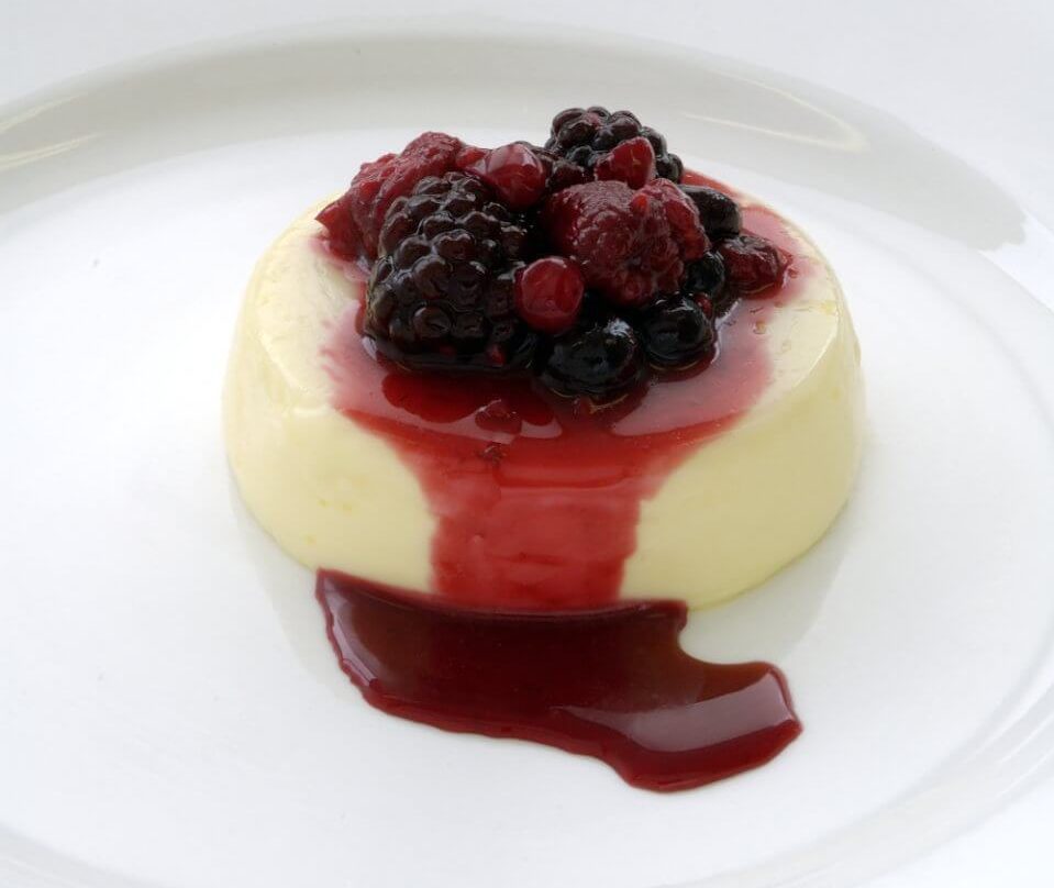 Panna Cotta with New Season Berry Compote