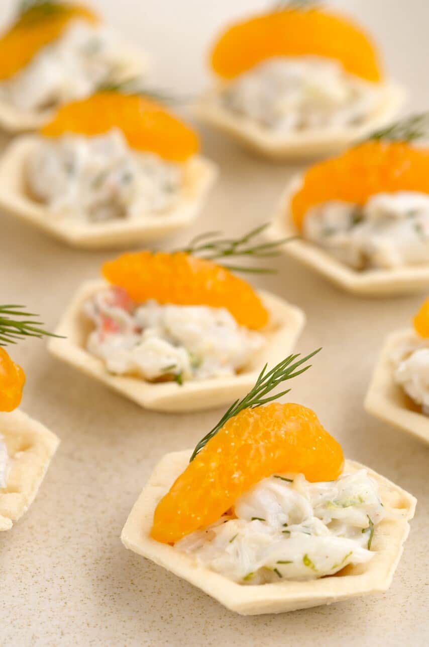 Crab Cups with Mandarins and Dill