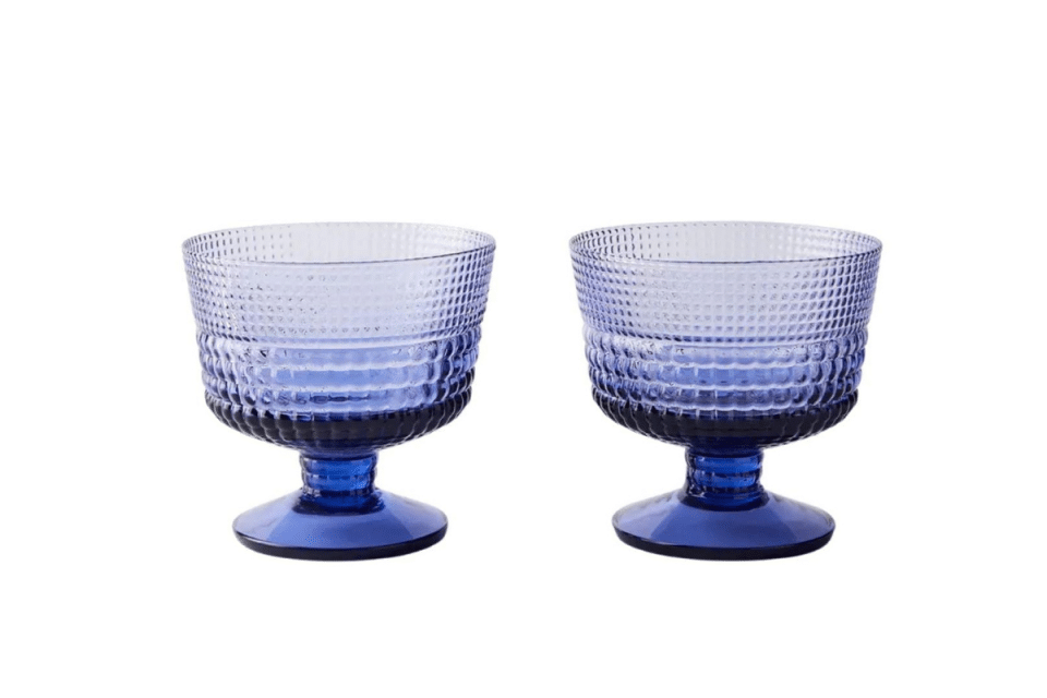 Italian Footed Gelato Bowls, Set of 2