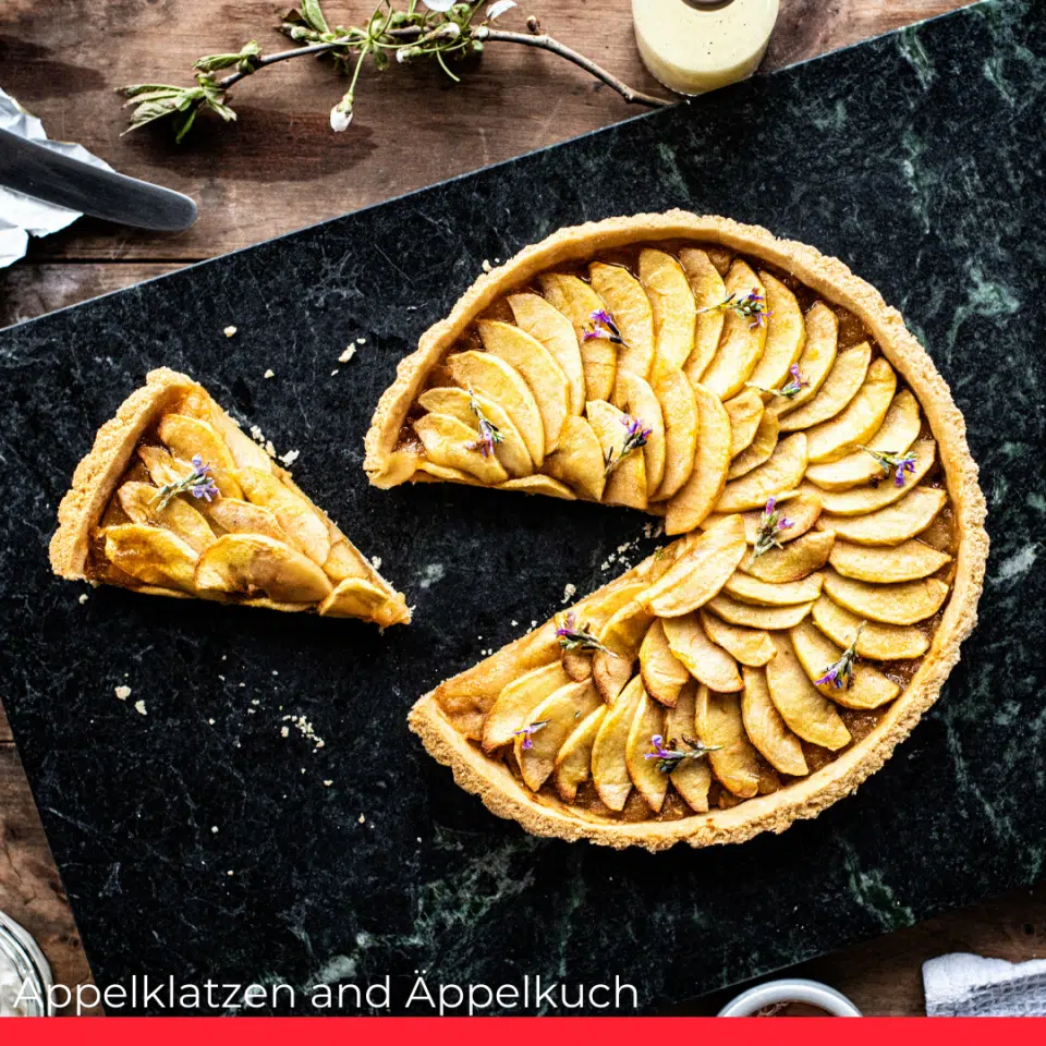 Äppelklatzen (apple tart)