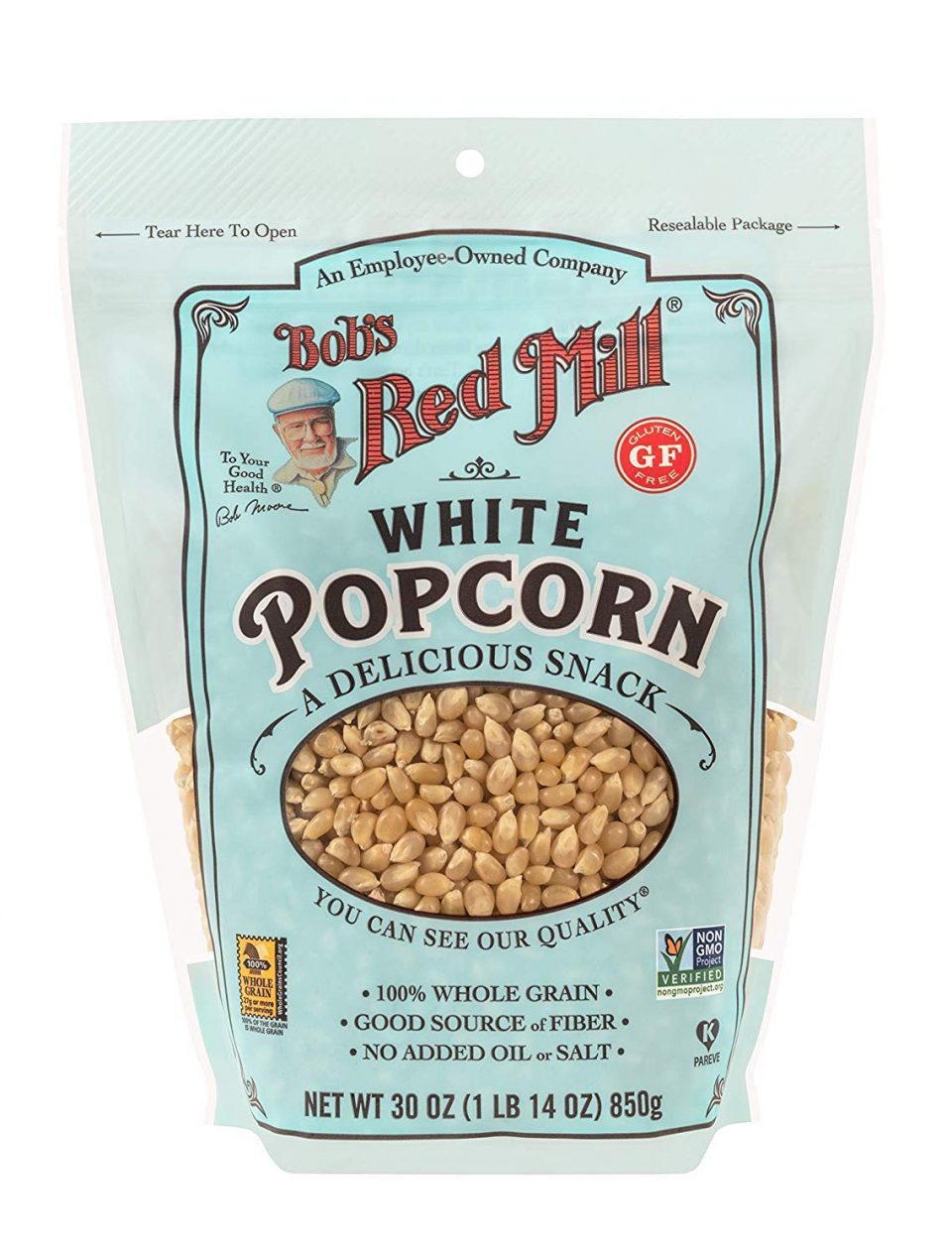 Bob's Red Mill Resealable Whole White Popcorn