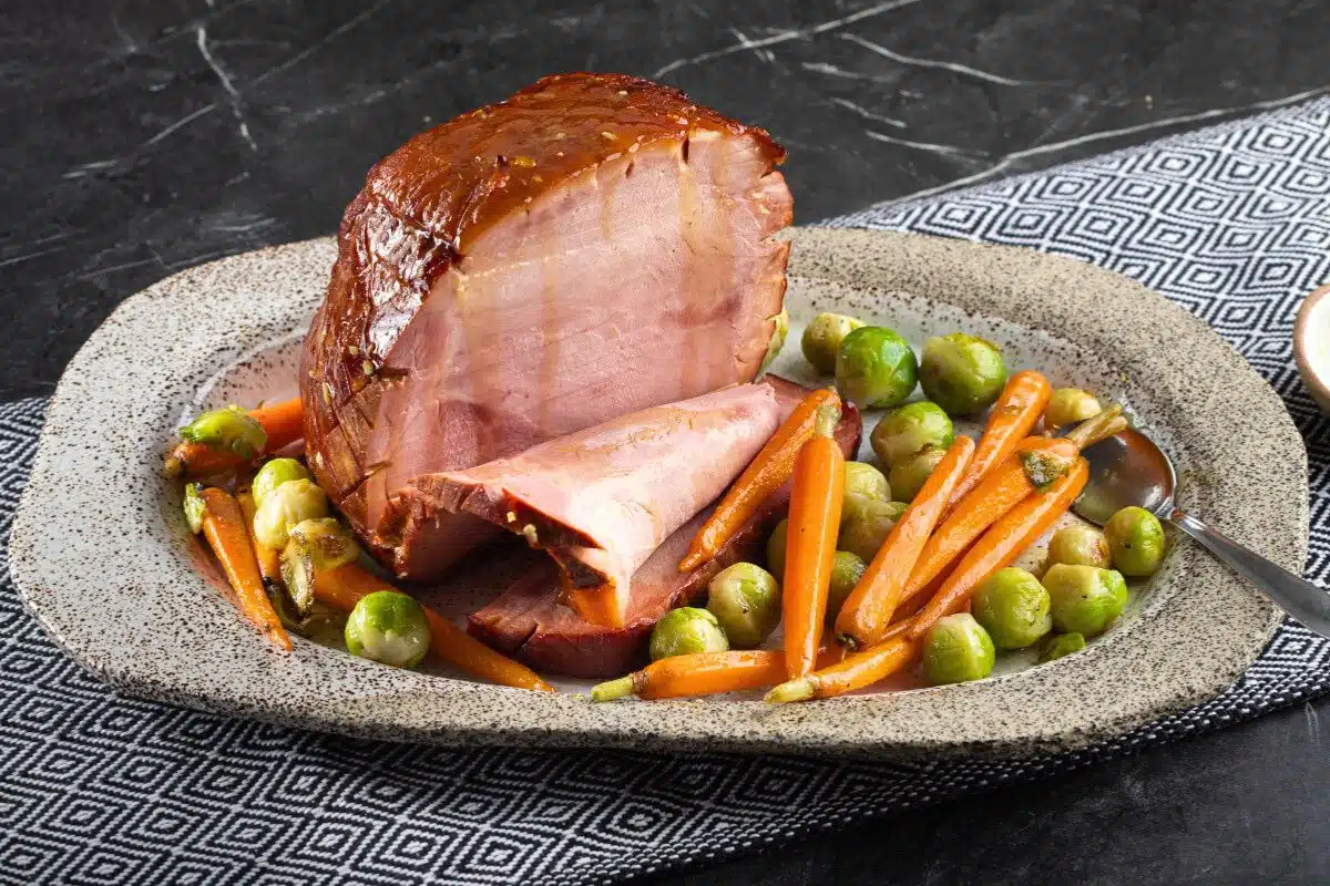 Garlic Cinnamon Honey Glazed Ham