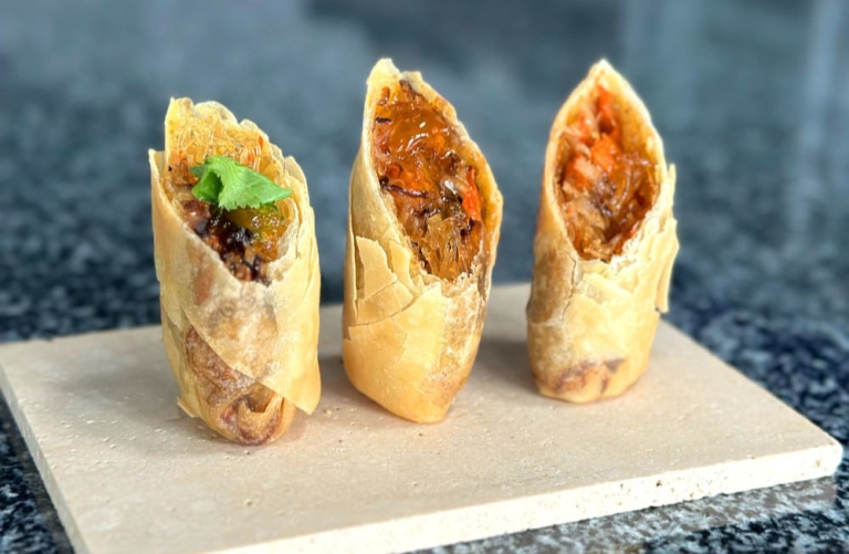 Ropia Raper's Spring Rols Crispy Pork Spring Rolls with Plum Sauce - Chef's Pencil