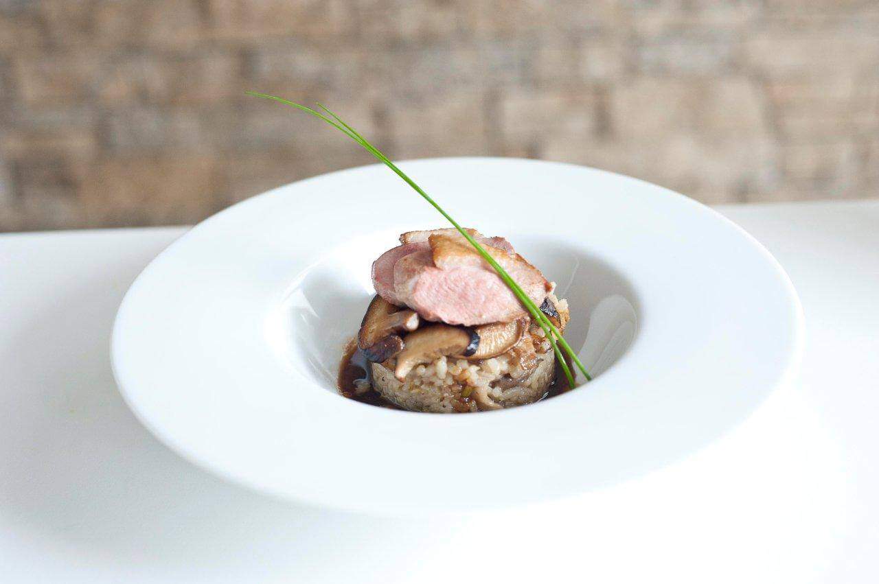 Wild Mushroom Risotto with Duck Breast