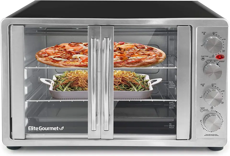 Elite Gourmet Double French Door Countertop Oven