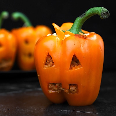 Halloween Stuffed Peppers