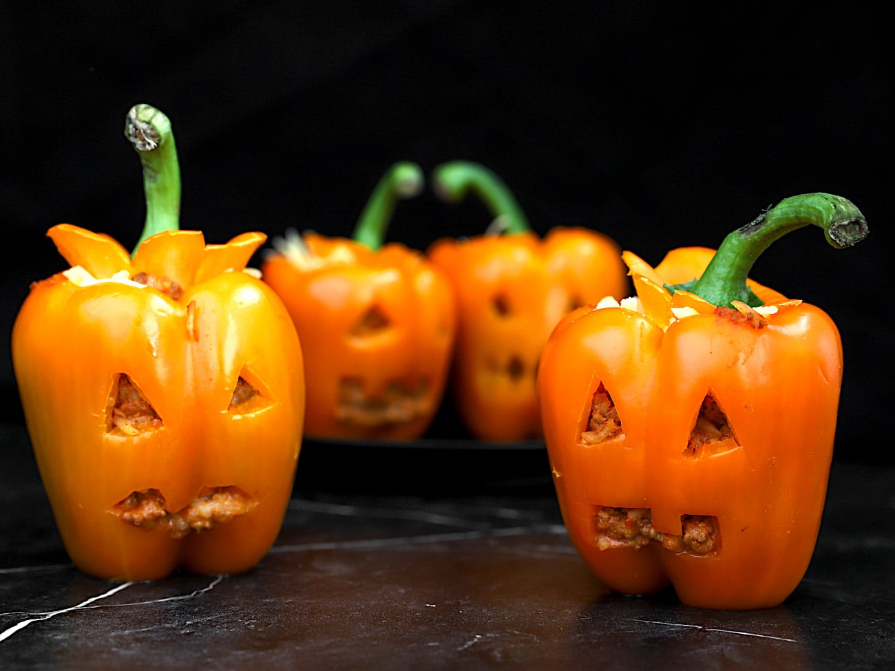 Halloween Stuffed Peppers