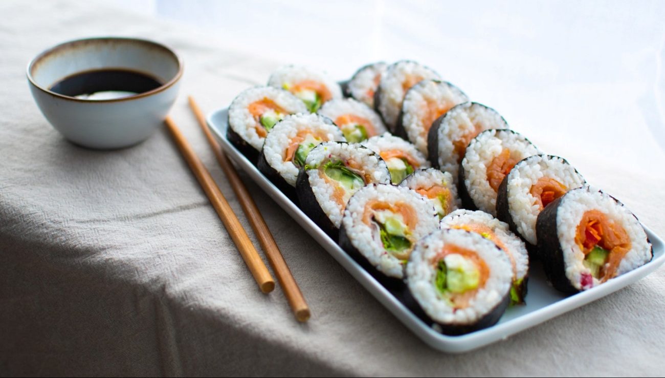 Kimbap with Smoked Salmon