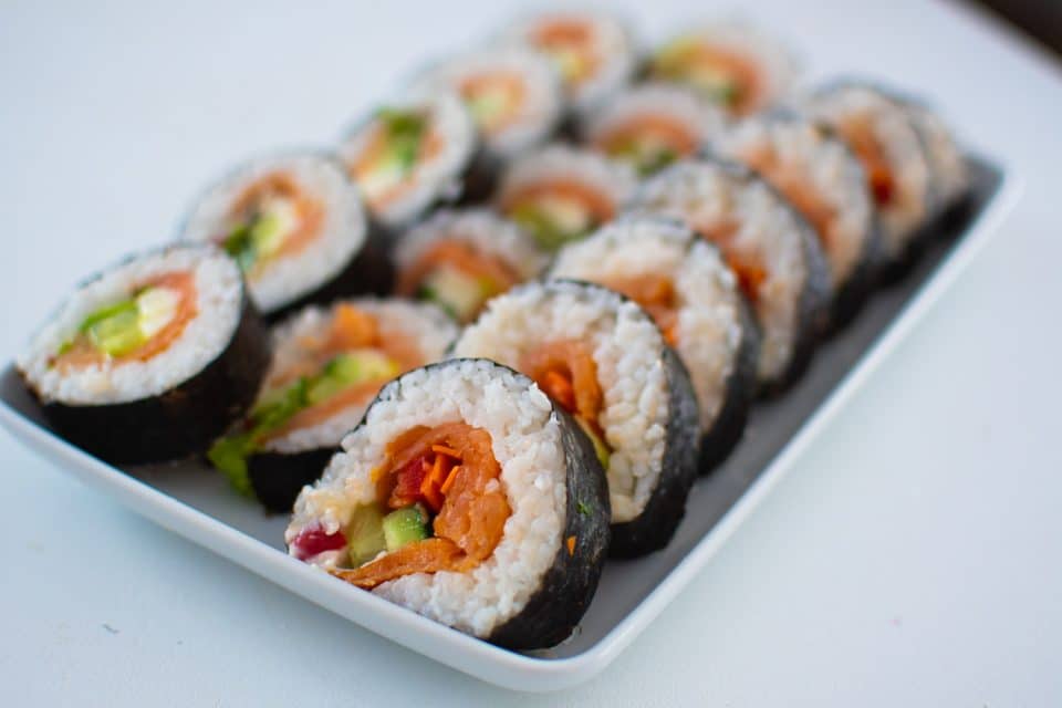 Kimbap with Smoked Salmon