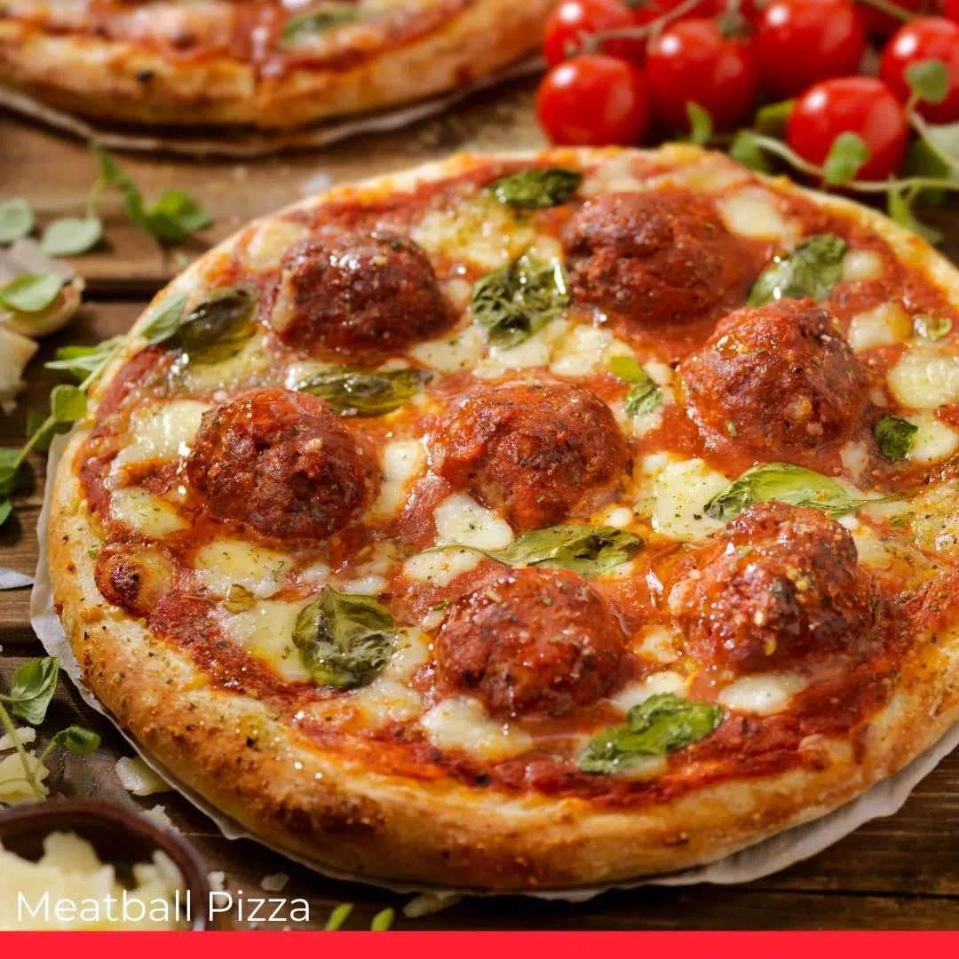 Meatball Pizza