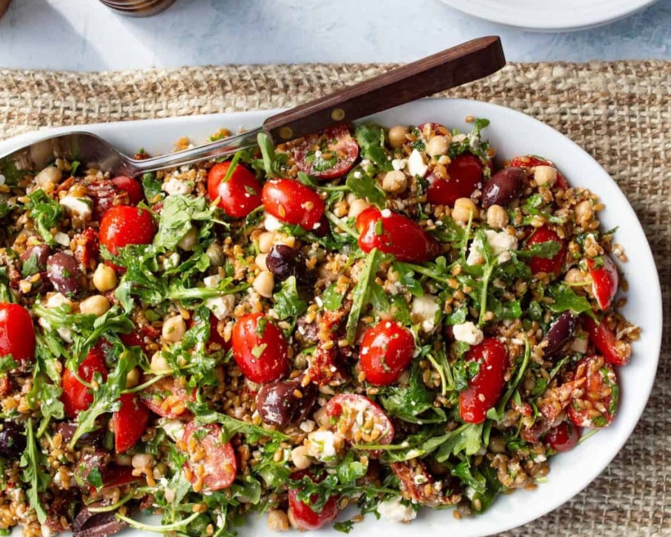 Farro Salad with Arugula and Feta