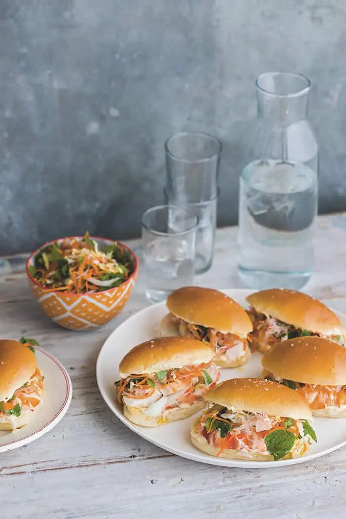 MILK BUNS WITH LOBSTER & VIETNAMESE SLAW