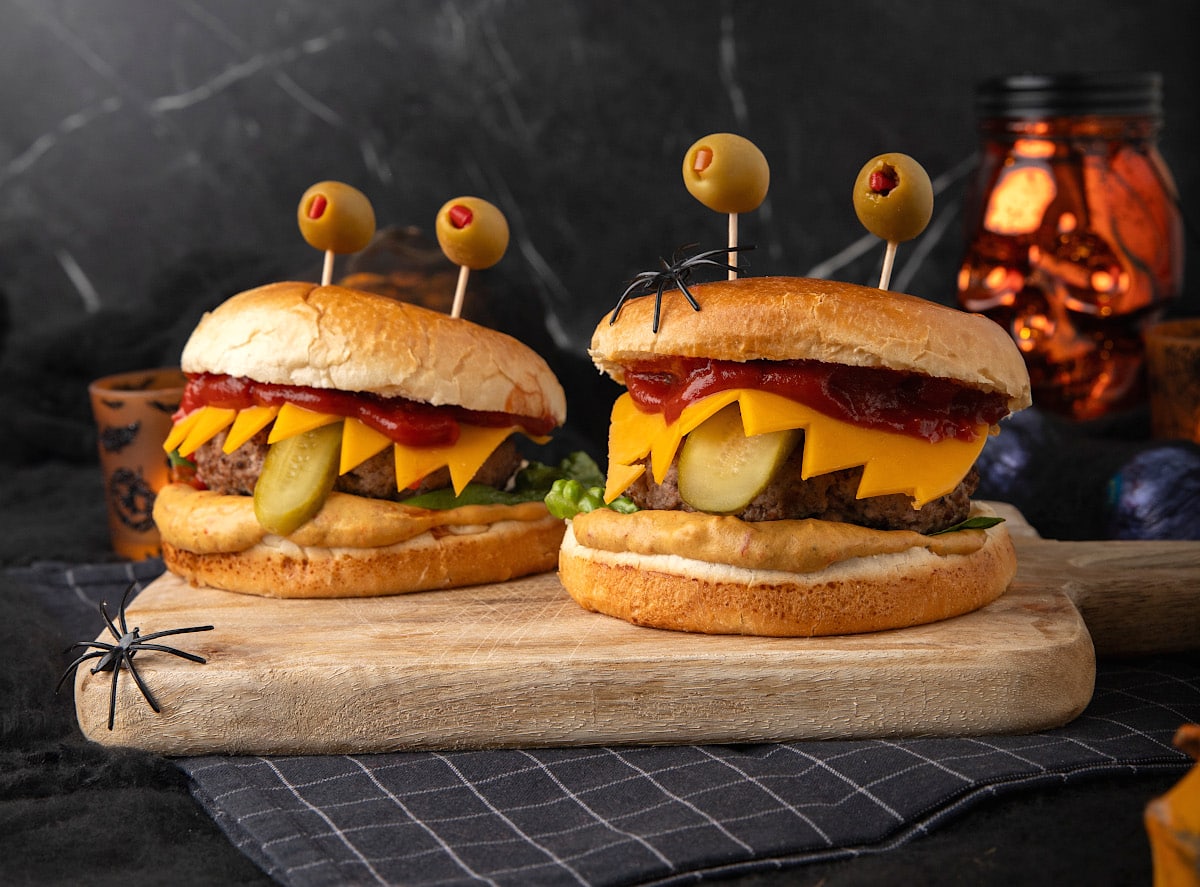 Halloween Monster Burgers