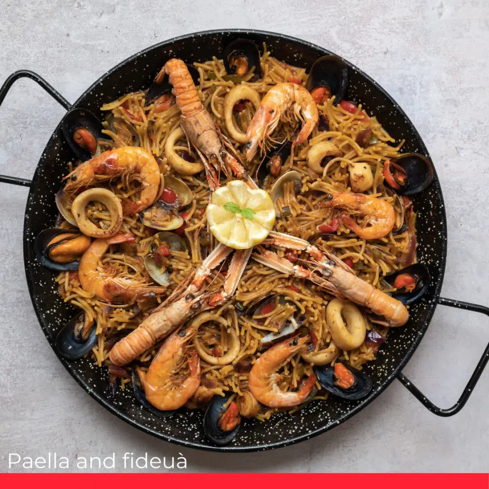 Paella and fideuà