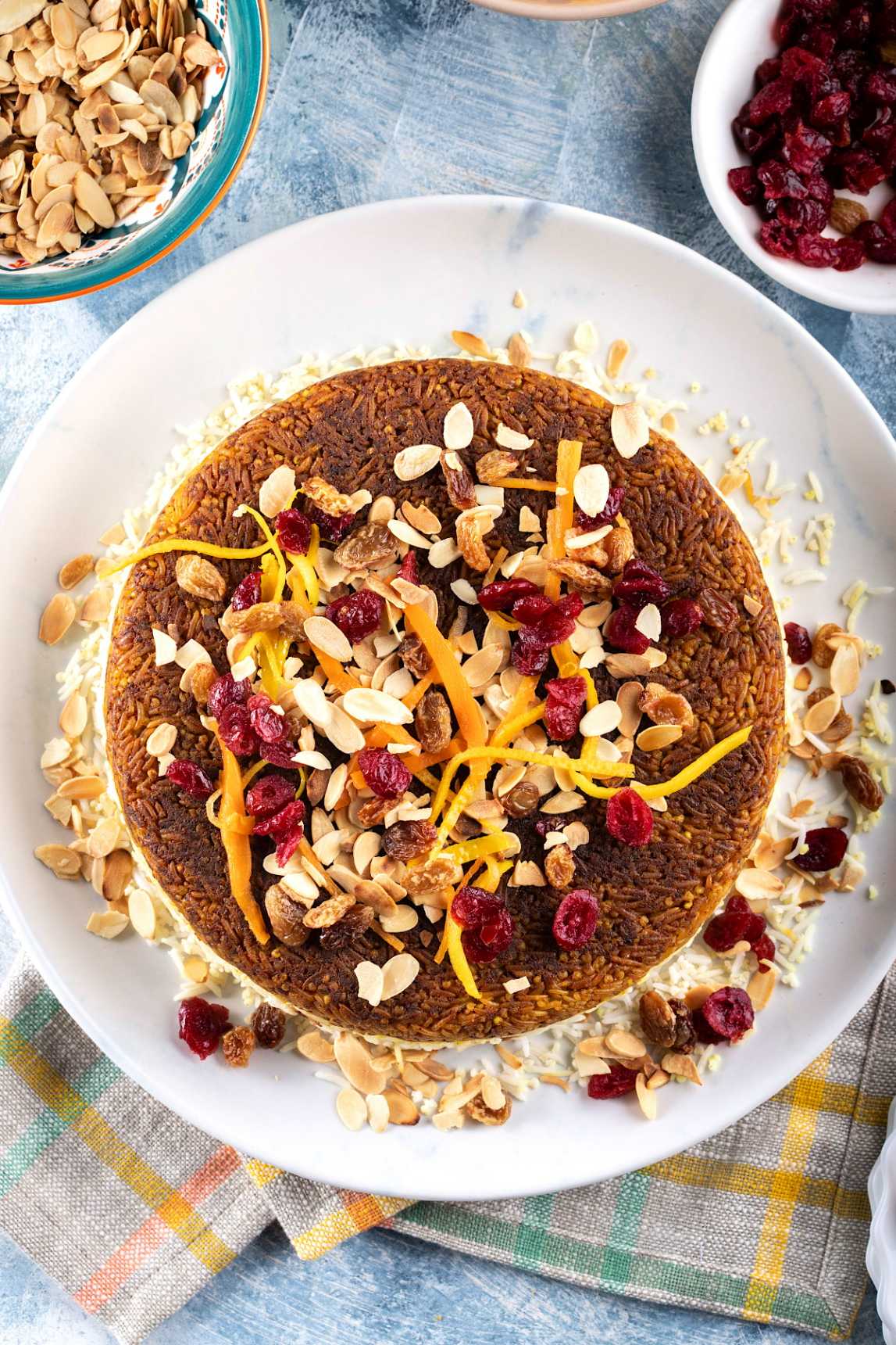 Persian Layered Rice with Millet, Nuts & Fruits
