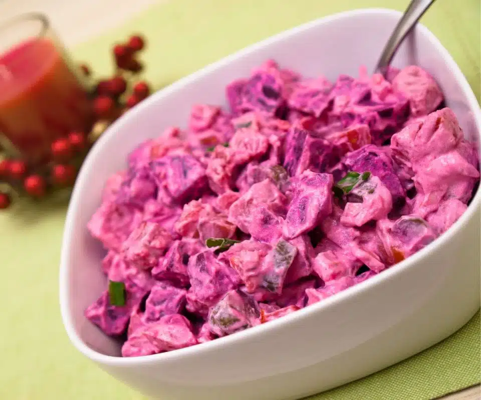 Rosolli (Finish Beet Herring Salad) Chef's Pencil