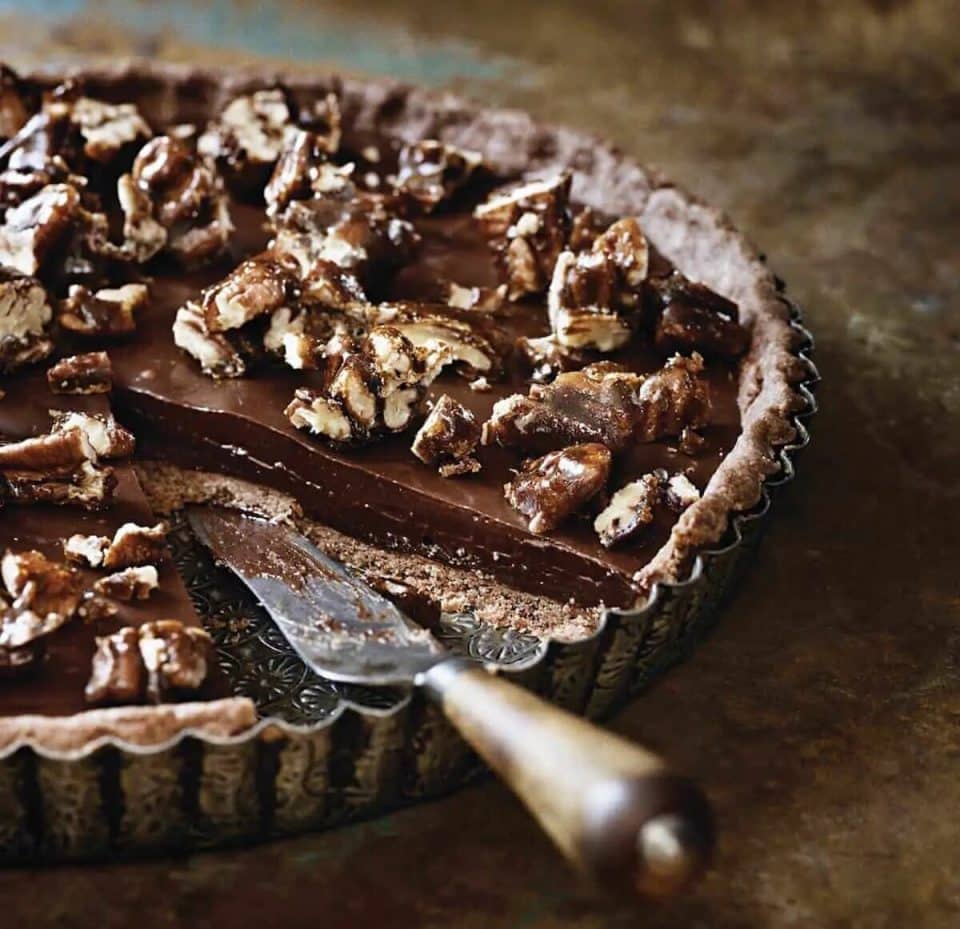 Sea-Salted Chocolate & Pecan Tart