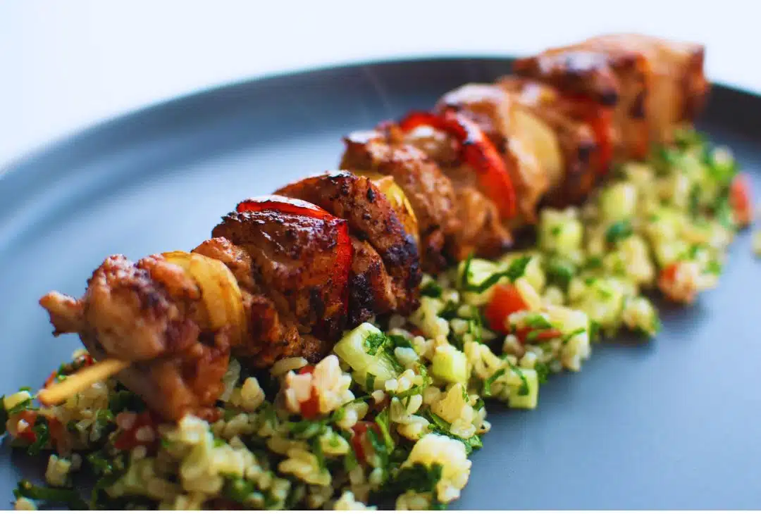 Shish Chicken Kebab with Tabouleh