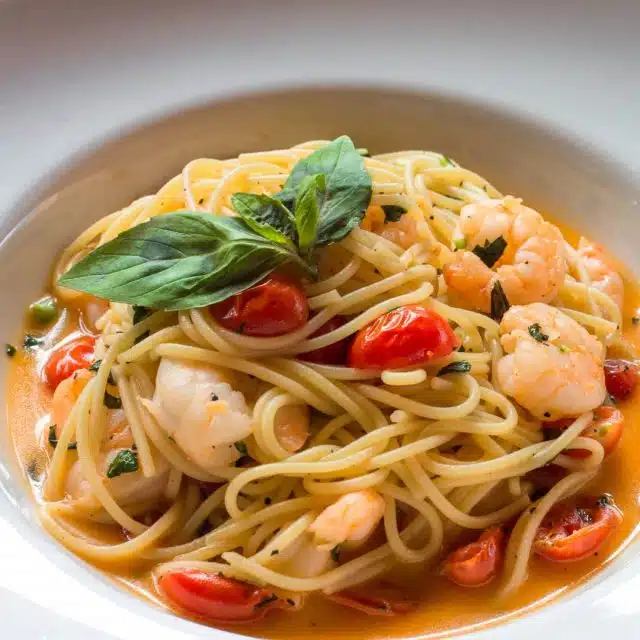 Shrimp and Cherry Tomato Pasta