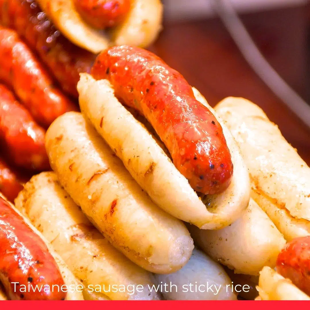 Taiwanese sausage with sticky rice