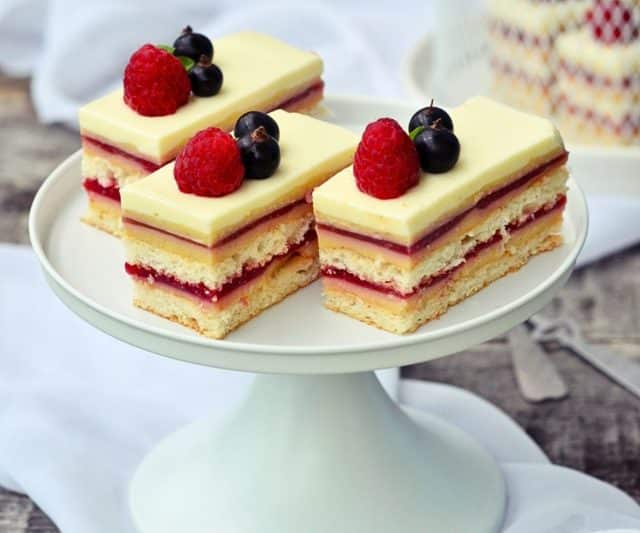 Vanilla Raspberry Bavarian Cake - Chef's Pencil
