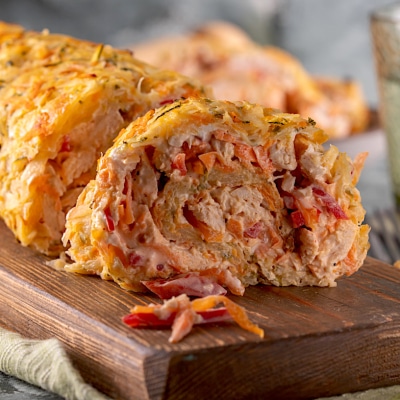 Vegetable Roulade Stuffed with Chicken