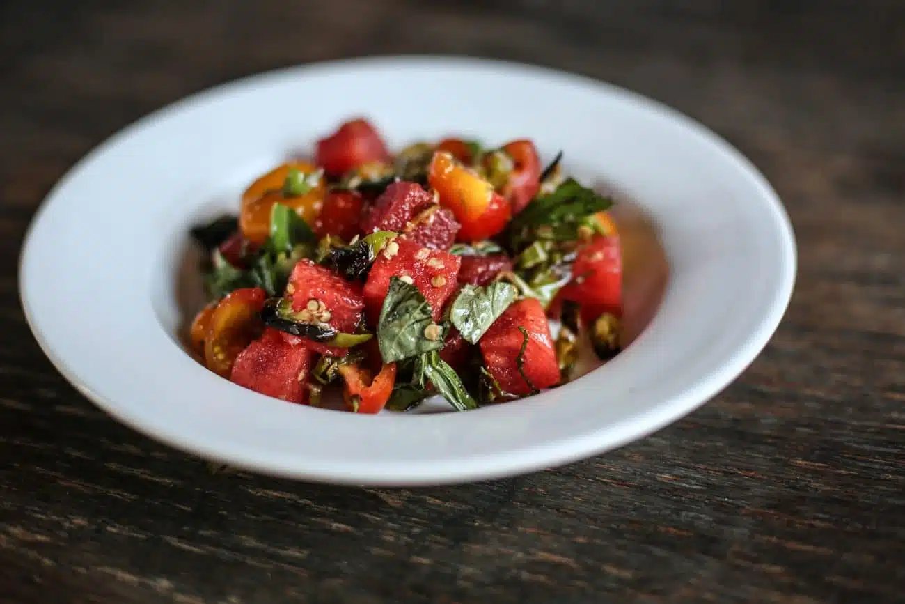 Watermelon and Tomato Salad 