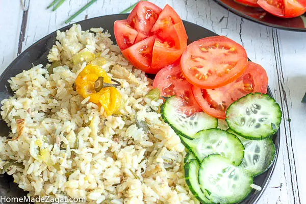 Yellow Split Pea Rice & Salt Fish Gravy