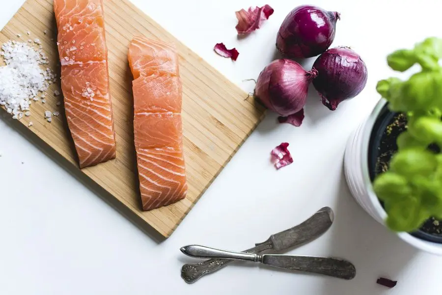 Raw Salmon Fillets