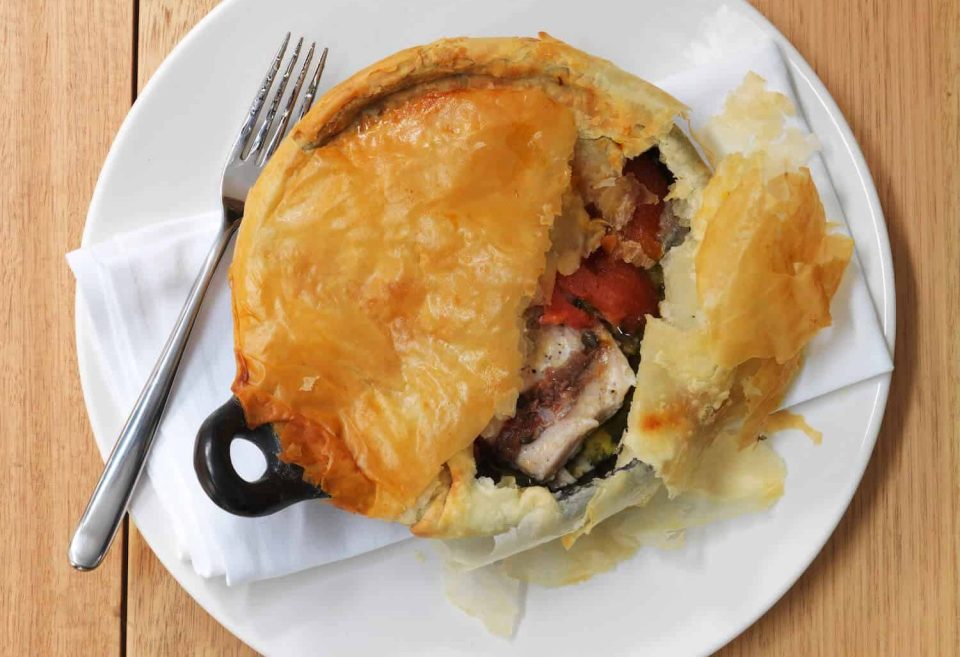 Snapper Pie, Slow Braised Green Beans, Fennel, Kataifi
