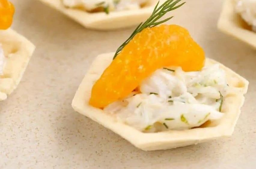 Crab Cups with Dill & Mandarins 