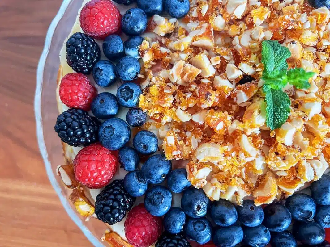 Berry Jam & Mascarpone Crêpe Cake