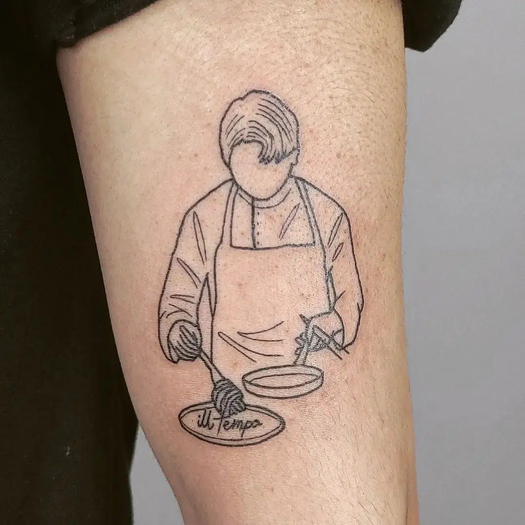 chef portrait tattoo